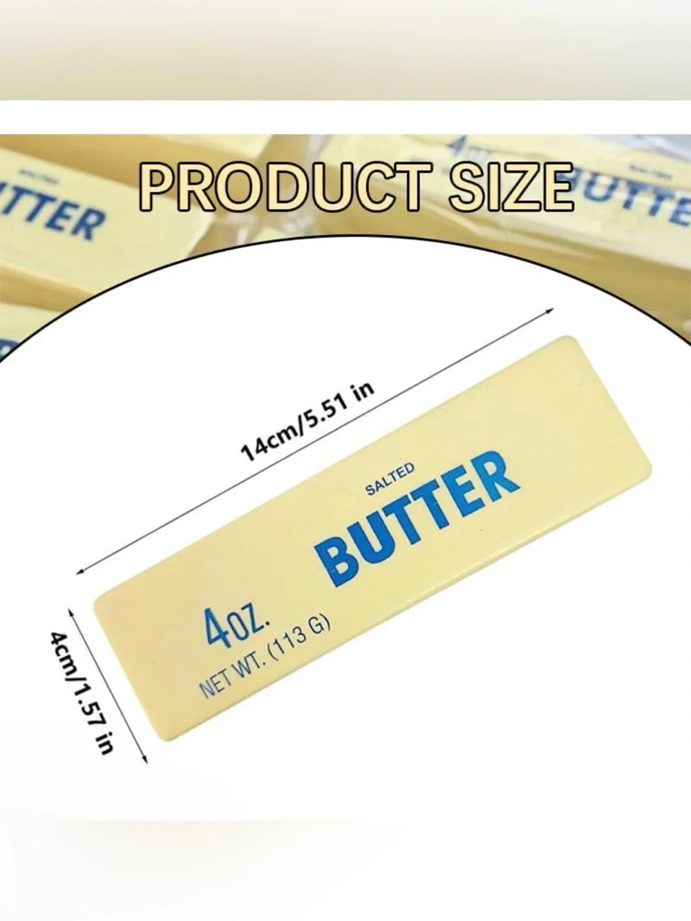 Salted Butter Squishy Toy - Yellow Novelty Stress Relief Squeeze